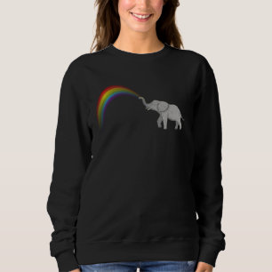 Sudadera Bebé elefante lindo rociando arcoíris animal elefa