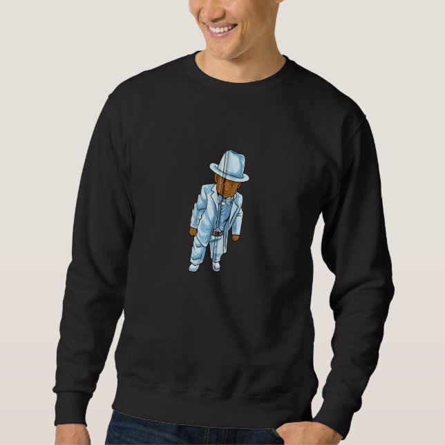 Sudadera Bebé En Un Traje Azul Gracioso Bebé Meme Zip (Anverso)