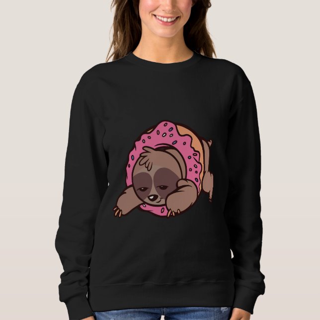 Sudadera Bebé eslogan dentro de Donut Divertida Sloth Donud (Anverso)