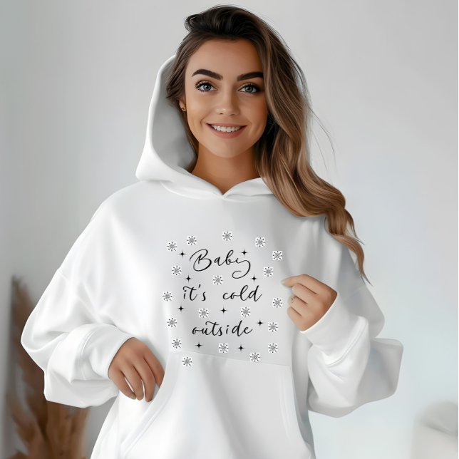 Sudadera Bebé, está frío fuera de Navidades Minimalistas (Subido por el creador)
