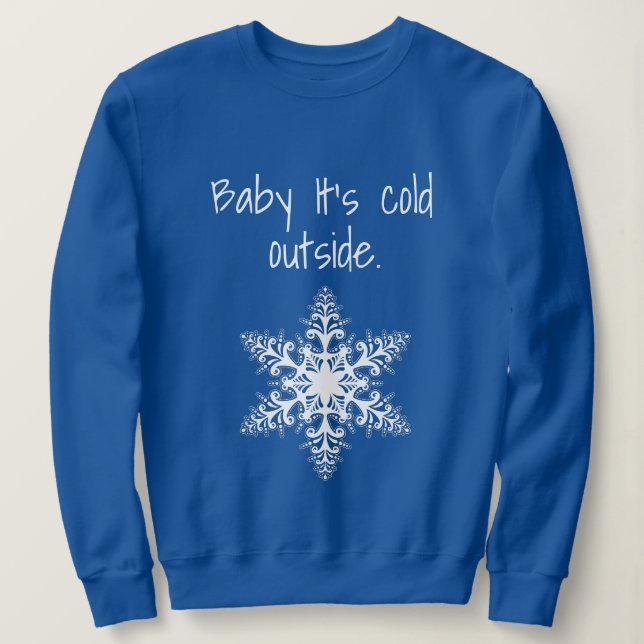 Sudadera Bebé, frío fuera de Navidades divertidos e inviern (Anverso del diseño)