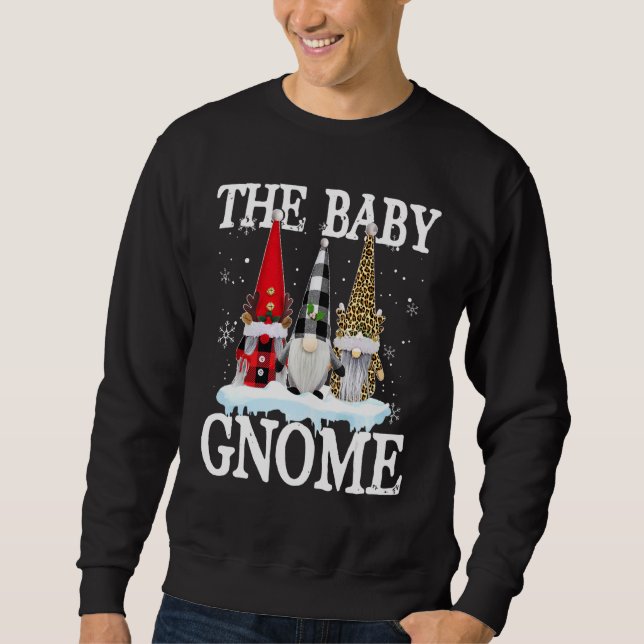 Sudadera Bebé Gnome Búfalo Navidades de familia de juego (Anverso)