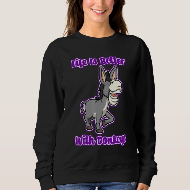 Sudadera Bebé lindo Donkey Life Mule (Anverso)