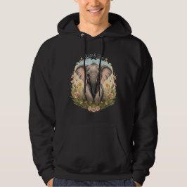 Sudadera Bebé lindo Elefante Calf Flor silvestre Wanderlust