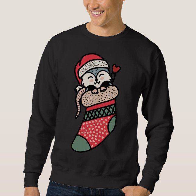 Sudadera Bebé lindo en Navidades conmocionan Navidad Pajama (Anverso)