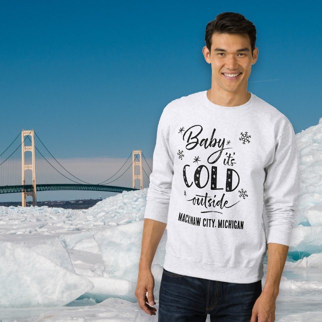 Sudadera Bebé negro personalizado hace frío fuera de las va (Subido por el creador)