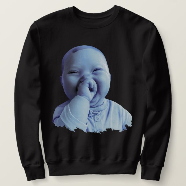 Sudadera Bebé Niche Meme de Gen z Ai Viral Risas AI Riéndos (Anverso del diseño)
