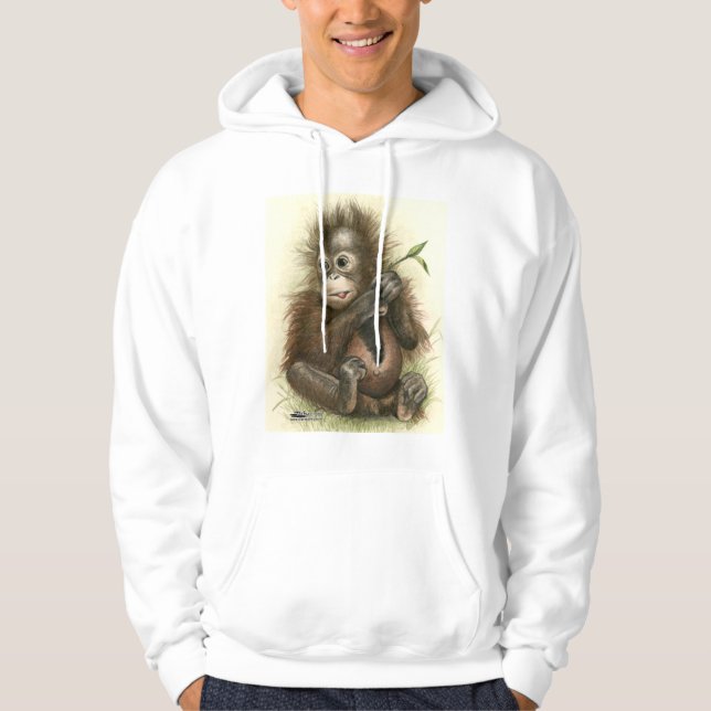 Sudadera Bebé Orangután Con Hojas (Anverso)
