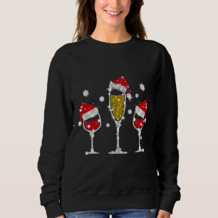 Sudadera Bebe vino Diamante Santa Hat Feliz Navidad Sweet