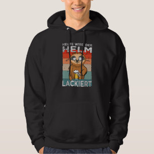 Sudadera Bebedor de cerveza pintado con casco y horario noc