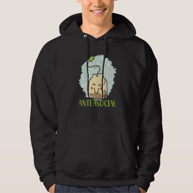 Sudadera Bebedor de té de hierbas antisocial introvertido i (Anverso)