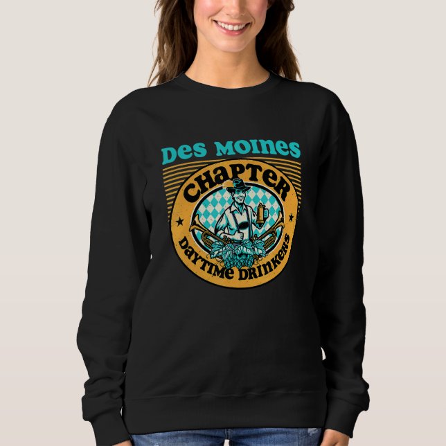 Sudadera Bebedores De Día De América Des Moines Ia Chapter (Anverso)