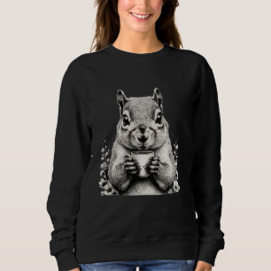Sudadera Beber ardilla Café Cute Vida Silvestre Naturaleza