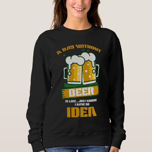 Sudadera Beber Cerveza Alcohol  Batería Baja Necesito Cerve (Anverso)