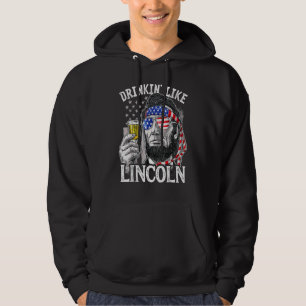 Sudadera Beber Como Lincoln 4 De Julio Hombres Abraham Meri