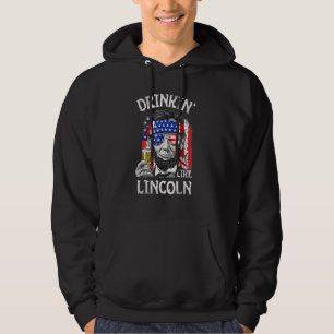 Sudadera Beber Como Lincoln 4 De Julio Hombres Abraham Meri