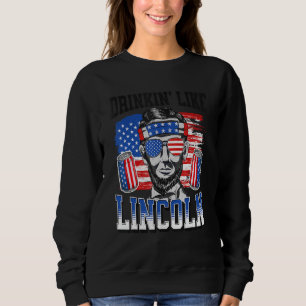 Sudadera Beber Como Lincoln 4 De Julio Hombres Abraham Meri