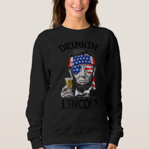 Sudadera Beber Como Lincoln 4 De Julio Hombres Abraham Meri