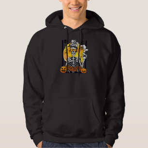 Sudadera Beber de calabaza floral para mujeres Skeleton Mes