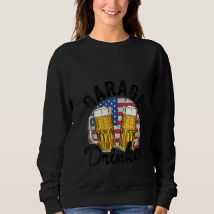 Sudadera Beber De Garaje Para Mujeres 4 De Julio Bandera Es