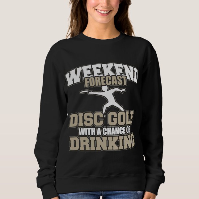 Sudadera Beber en disco de golf (Anverso)