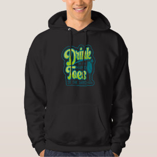 Sudadera Beber En Mi Mano Dedos Del Pie En La Arena Playa B