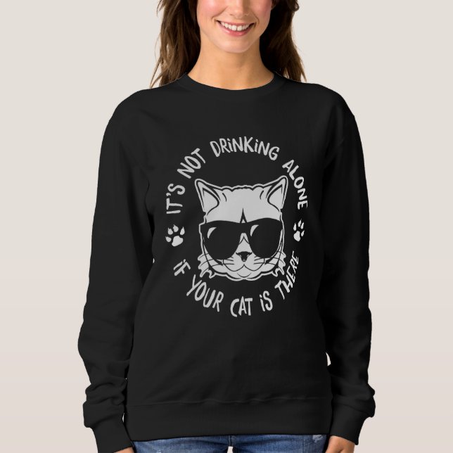 Sudadera Beber Gato Con Gafas Gatito Madre Padre felino (Anverso)