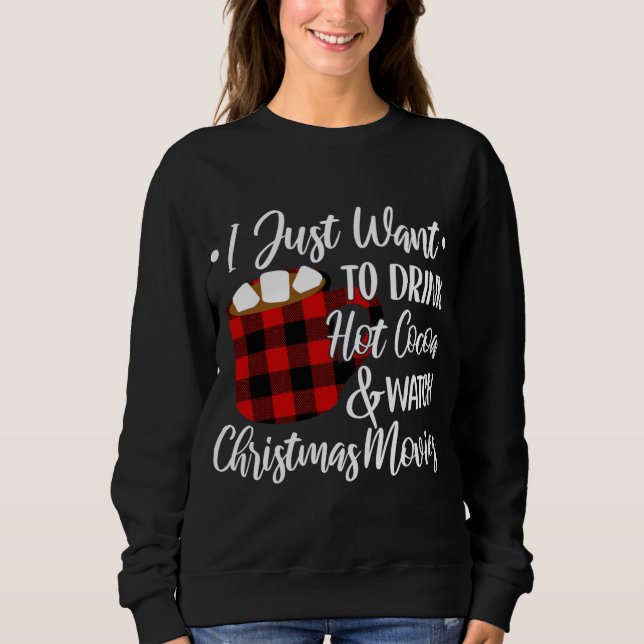 Sudadera Beber Hot Cocoa Watch Navidades Películas Búfalo P (Anverso)