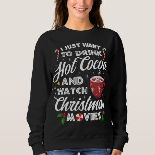 Sudadera Beber Hot Cocoa Watch Navidades Películas Divertid