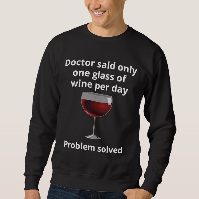 Sudadera Beber más vino (Anverso)