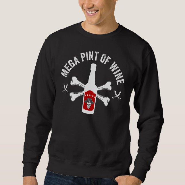 Sudadera Beber pirata de meme de Chiste viral mega pinta de (Anverso)