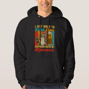 Sudadera Bebida Antigüa Cerveza y pasar con mi mapache bebe