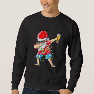 Sudadera Bebida De Cerveza Dabbing Santa Hawaii Xmas Para H
