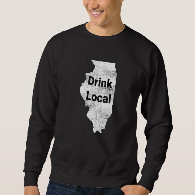 Sudadera Bebida de Illinois con problemas en la zona (Anverso)