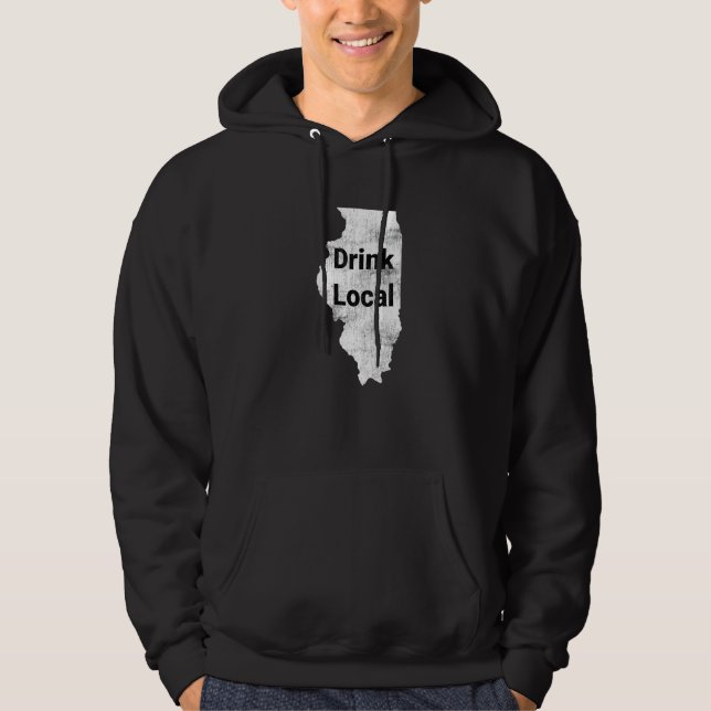 Sudadera Bebida de Illinois con problemas en la zona (Anverso)