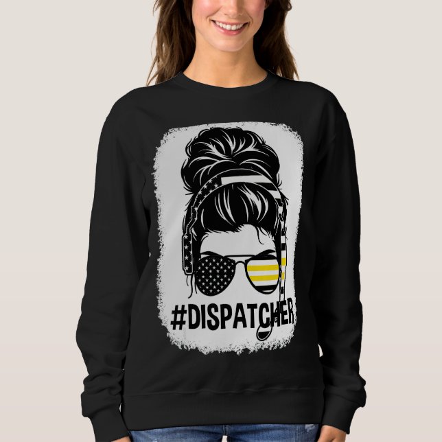 Sudadera Bebida Dispatcher Life Mom Messy Hair Bun Motheru (Anverso)