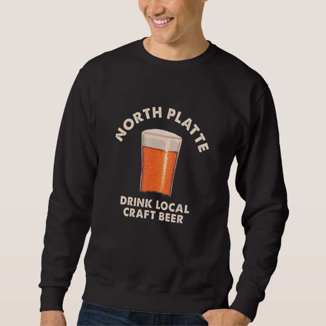 Sudadera Bebida en Plata Norte Beer Beer Nebraska Bebe (Anverso)
