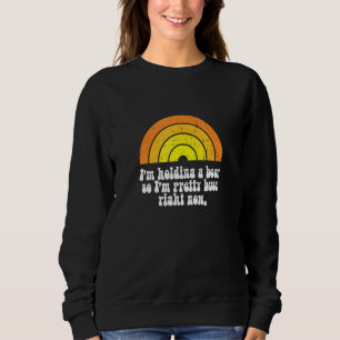 Sudadera Bebida ocupada Cerveza Sarcástica Retro Arcoiris p