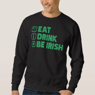 Sudadera Bebida, sé que me ríe el divertido día de San Patr
