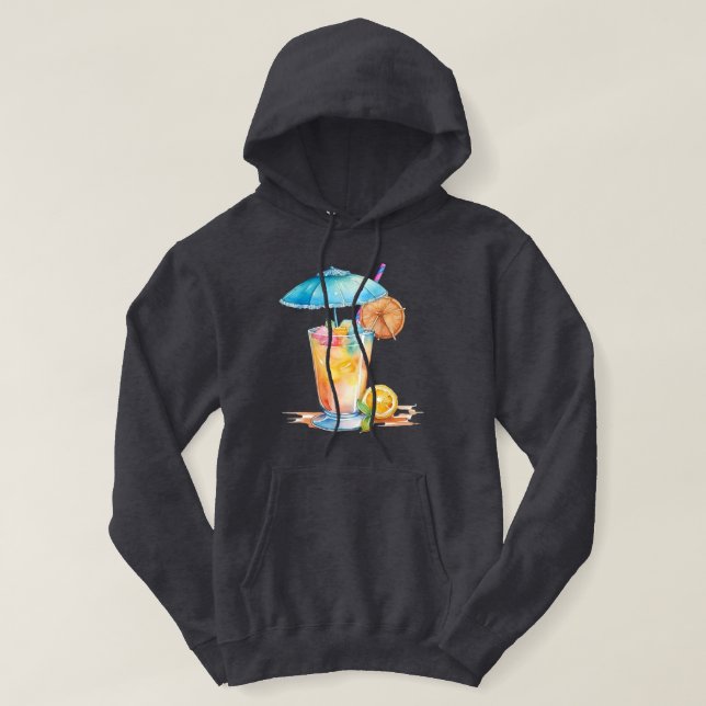 Sudadera Bebida tropical Camisas suaves capuchadas (Diseño del anverso)