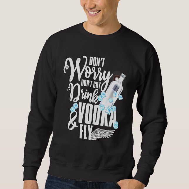 Sudadera Bebida Vodka Mosca Alcohol Tee de bebida (Anverso)