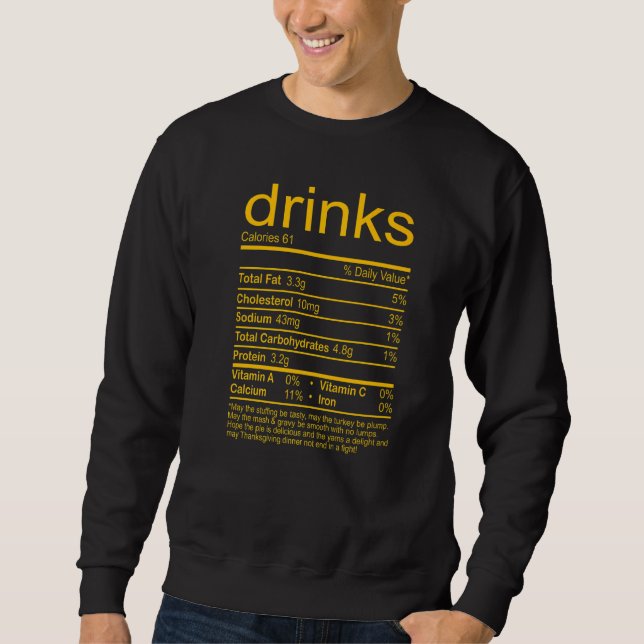 Sudadera Bebidas Nutrición Hechos Alimentos Navidades de Ac (Anverso)