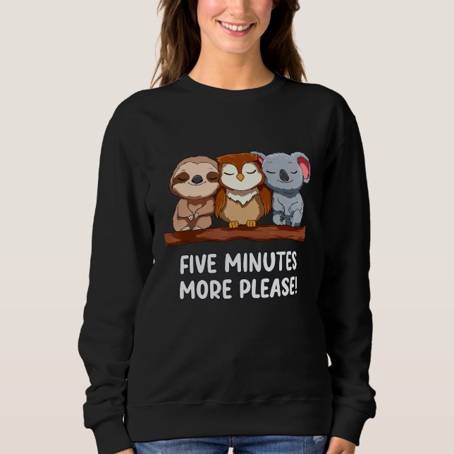Sudadera Bechuza Lechuza Corta Koala Dormir Durmiendo A Niñ (Anverso)