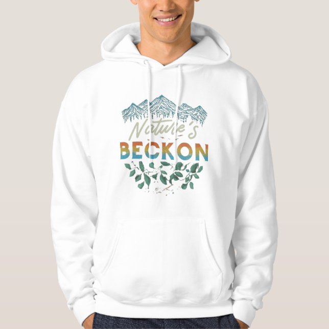 Sudadera Beckon de la Naturaleza. Viajes y aventuras encapu (Anverso)