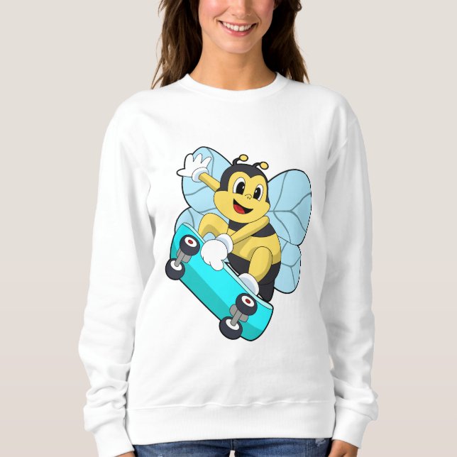 Sudadera Bee as Skater con Skateboard (Anverso)