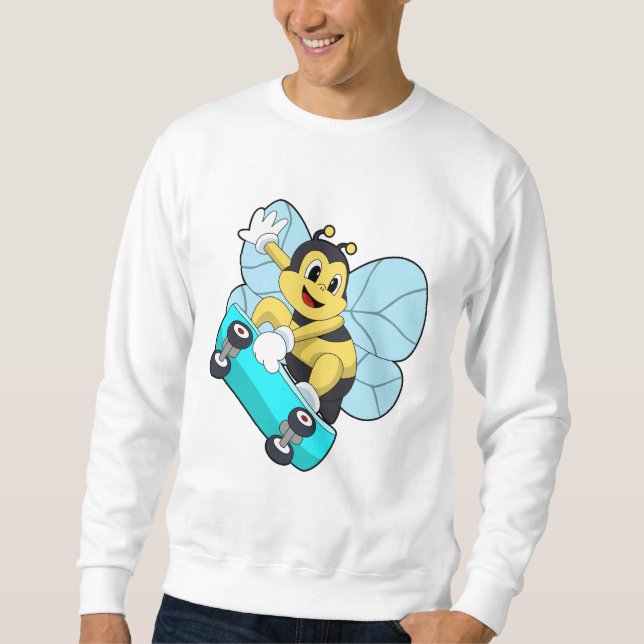 Sudadera Bee as Skater con Skateboard (Anverso)