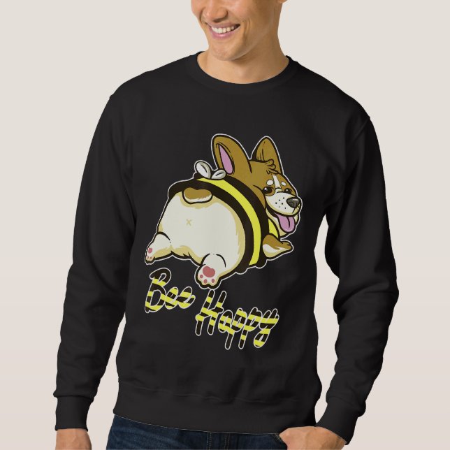Sudadera Bee Happy Corgi Con Trato De Abeja (Anverso)
