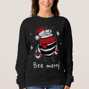 Sudadera Bee Merry Christmas - abeja lleva santa hat Xmas G
