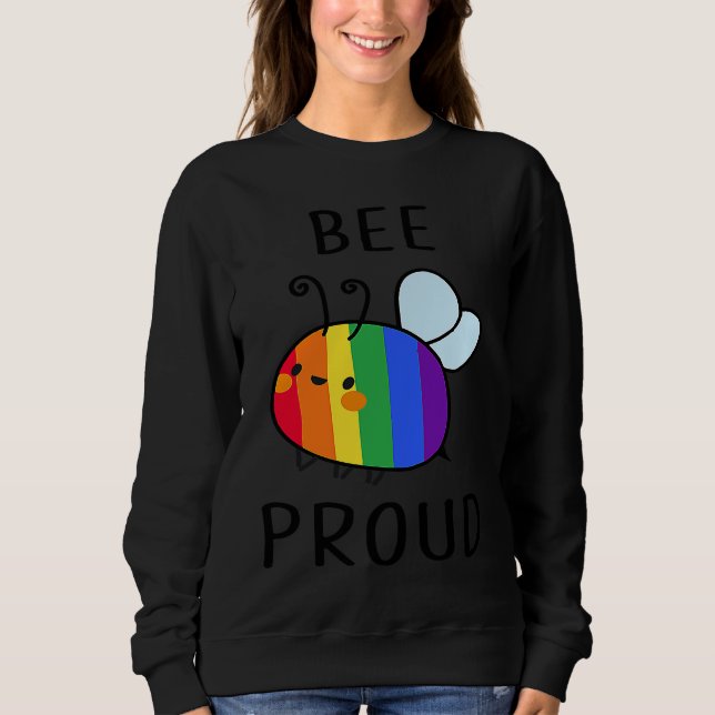 Sudadera Bee Proud LGBT LGBT Gay Transgender Pride (Anverso)