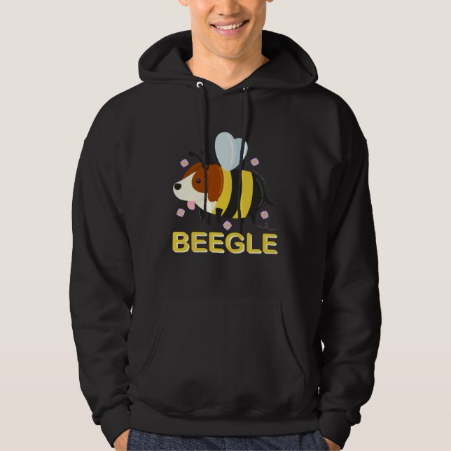 Sudadera Beegle Beagle Bee  Dog Pun Cute (Anverso)